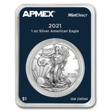 Load image into Gallery viewer, 2021 1 Oz .999 American Silver Eagle ASE (Type 1) (MintDirect Single)