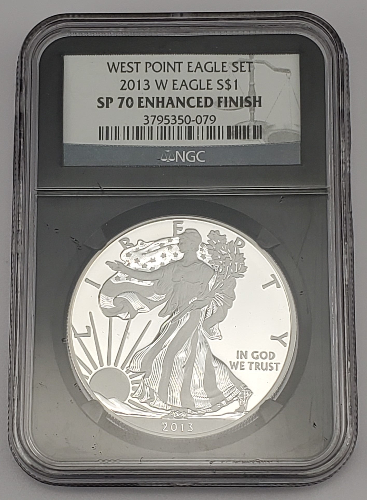 2013 W American Silver Eagle NGC SP 70 Enhanced Finish W.P Eagle