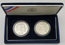 Load image into Gallery viewer, 2001 P&D American Buffalo 2 Coin Commemorative Silver Dollar Set with OGP&COA