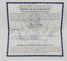 Load image into Gallery viewer, 2001 P&D American Buffalo 2 Coin Commemorative Silver Dollar Set with OGP&COA