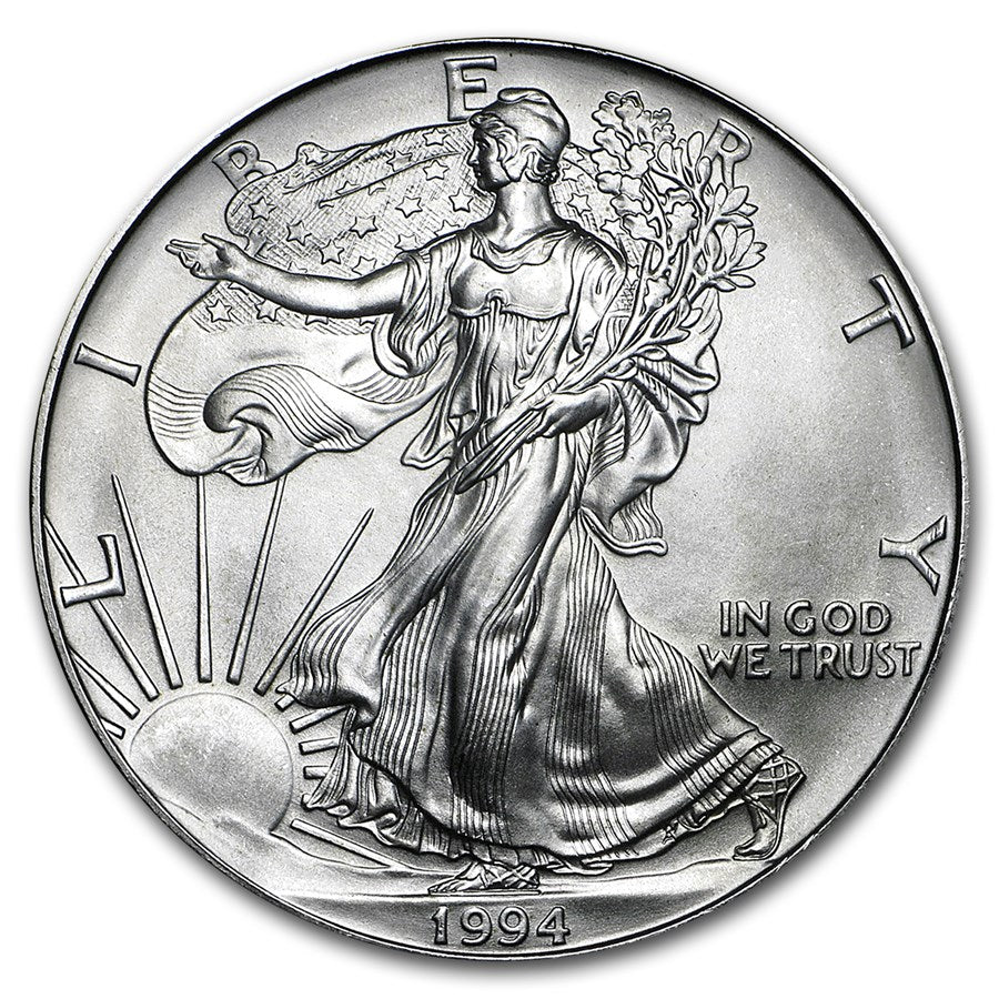 1994 American Silver Eagle $1 ASE .999 Fine US Silver Coin BU