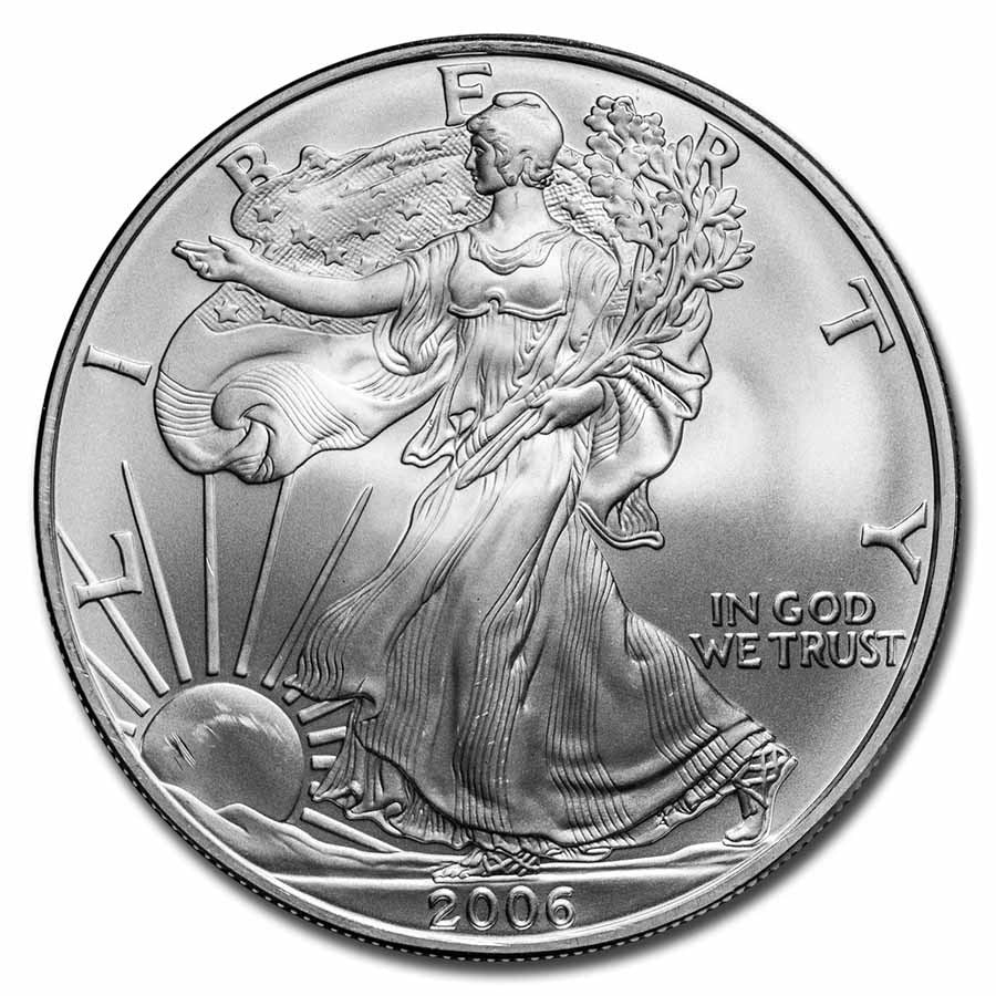 2006 American Silver Eagle $1 ASE .999 Fine US Silver Coin BU