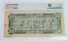 Load image into Gallery viewer, 1864 $50 Dollar Confederate States of America Note T-66 PMG 30 Very Fine
