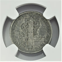 Load image into Gallery viewer, 1918 P Mercury Dime 10c NGC AU Details Cleaned 90% Silver Coin
