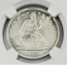 Load image into Gallery viewer, 1871 S Seated Liberty Half Dollar 50c NGC AU Details Cleaned
