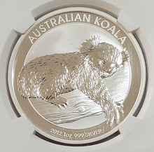 Load image into Gallery viewer, 2012 P 1 Oz Fine Silver Koala Australia $1 One of First 7500 Struck NGC MS 69
