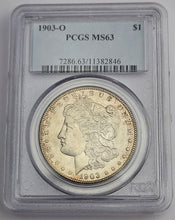 Load image into Gallery viewer, 1903 O New Orleans Mint Morgan Silver Dollar $1 PCGS MS 63 Key Date
