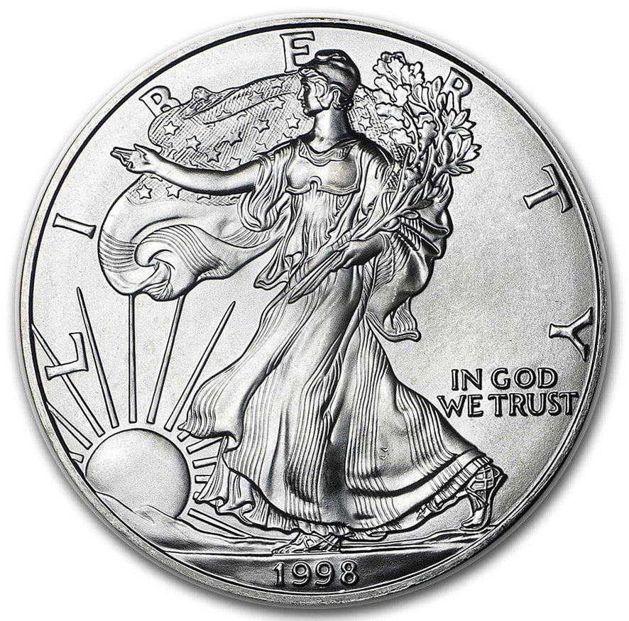 1998 American Silver Eagle $1 ASE .999 Fine US Silver Coin BU