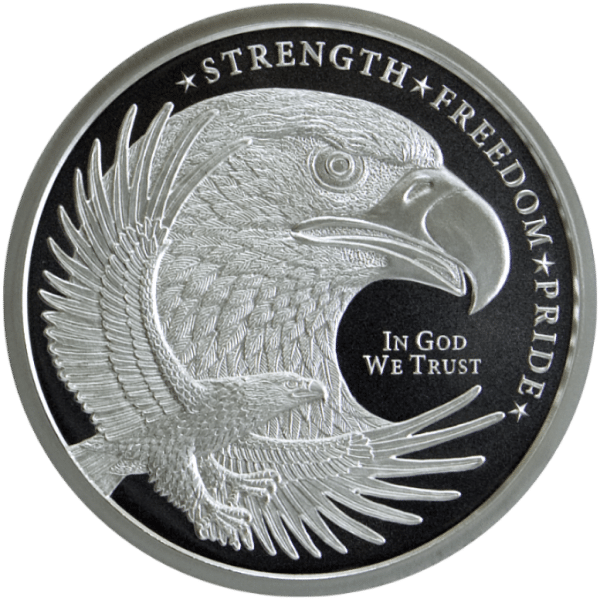 1 oz Silver Eagle Round Golden State Mint BU 1 Troy Oz .999 Fine Silver