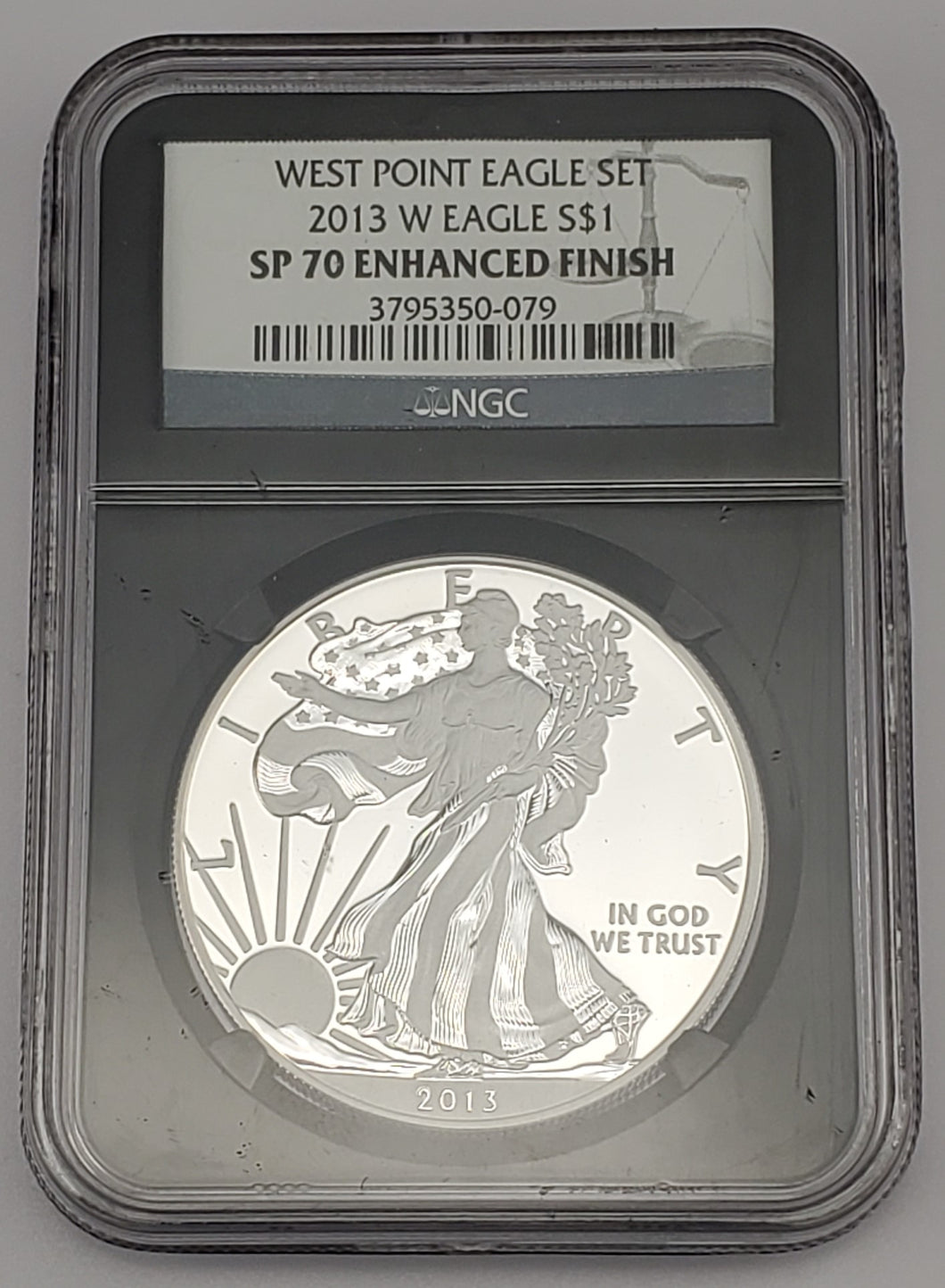 2013 W American Silver Eagle NGC SP 70 Enhanced Finish W.P Eagle Set