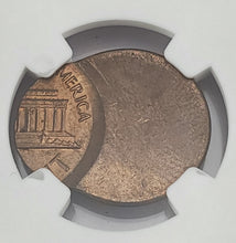 Load image into Gallery viewer, 1969 D Lincoln Penny 1c NGC Mint Error MS 64 RB Struck 60% Off Center
