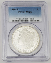 Load image into Gallery viewer, 1880 S Morgan Silver Dollar $1 PCGS MS 64
