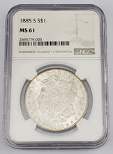 Load image into Gallery viewer, 1885 S Morgan Silver Dollar $1 MS 61 NGC

