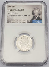 Load image into Gallery viewer, 1995 S Proof Jefferson Nickel 5c NGC PF 69 Ultra Cameo
