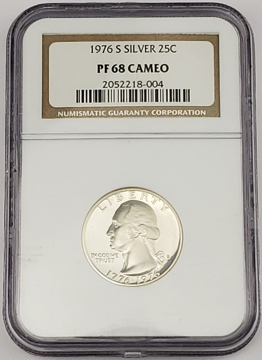1976 S Silver Proof Washington Quarter 25c PF 68 Cameo