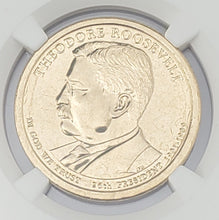 Load image into Gallery viewer, 2013 D Presidential Dollar $1 Theodore Roosevelt 26th President NGC MS 67

