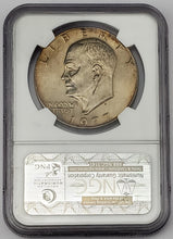Load image into Gallery viewer, 1977 Eisenhower Dollar Struck Thru Reeding Fragment On Rev NGC Mint Error MS 64
