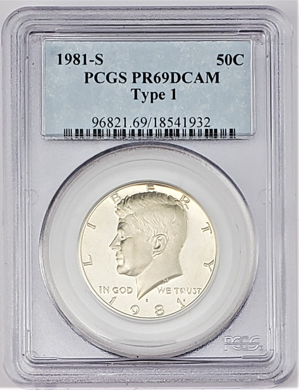 1981 S Proof Kennedy Half Dollar 50c Type 1 PCGS PR 69 DCAM