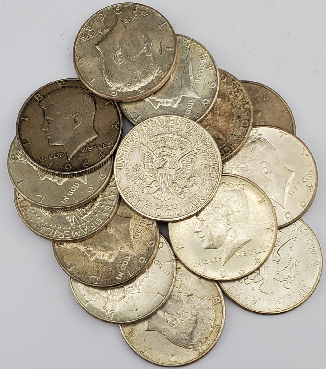 $1 Dollar Face Value Kennedy 90% Junk Silver Half Dollars (1964)