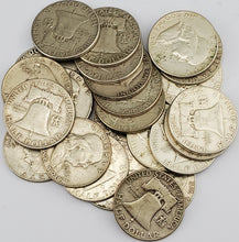 Load image into Gallery viewer, $1 Dollar Face Value Franklin 90% Junk Silver Half Dollars (Random Year)
