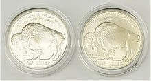 Load image into Gallery viewer, 2001 P&amp;D American Buffalo 2 Coin Commemorative Silver Dollar Set with OGP&amp;COA
