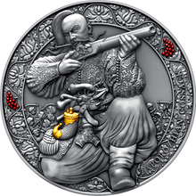 Load image into Gallery viewer, 2021 CAMEROON 3 OUNCE LEGENDARY WARRIORS ZAPOROZHIAN COSSACK SILVER COIN

